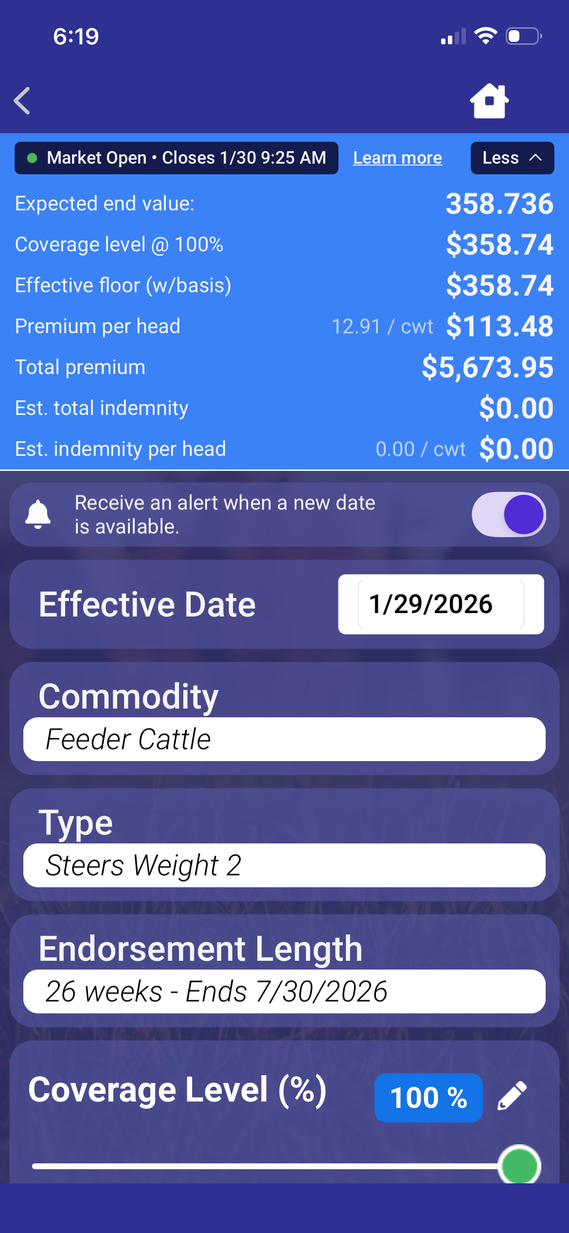 LRP Calculator Screenshot